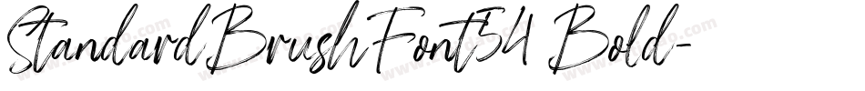 StandardBrushFont54 Bold字体转换